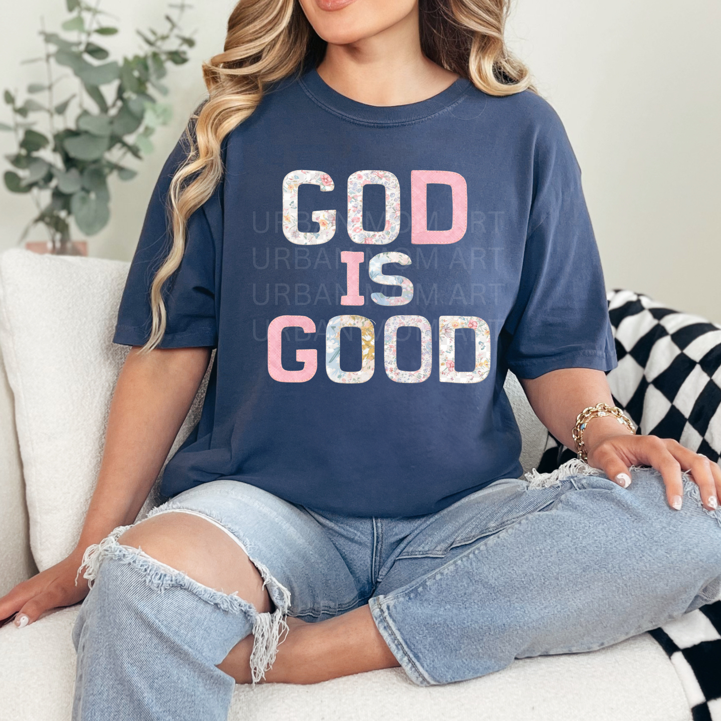 God is Good Patchwork PNG