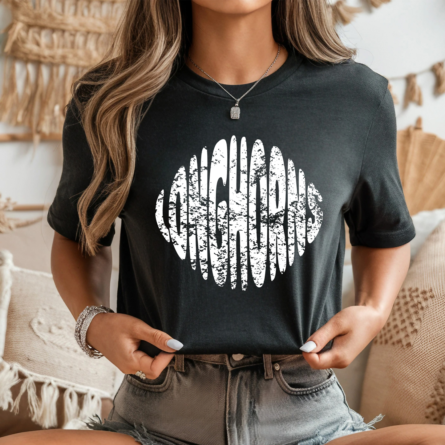 Longhorns Distressed Circle PNG